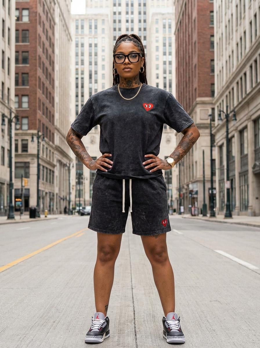 Vintage Heart Short Set